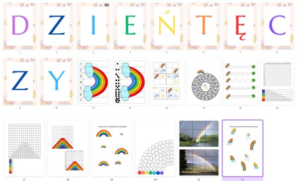 Dzień Tęczy - Girlanda + zadania