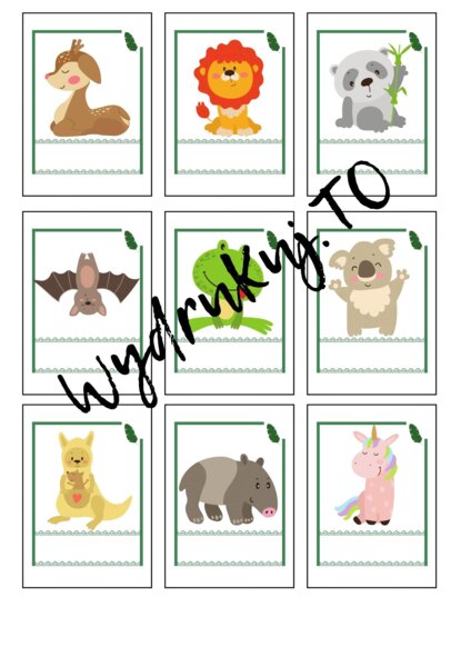 Etykiety na szafki do przedszkola