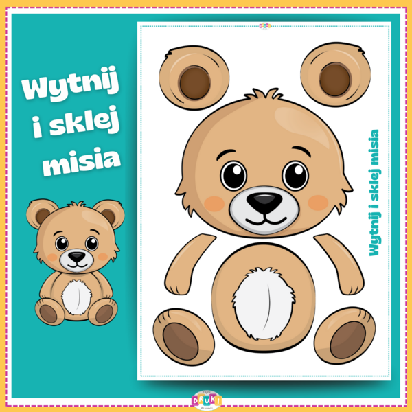 Wytnij i sklej misia - Dzień Misia