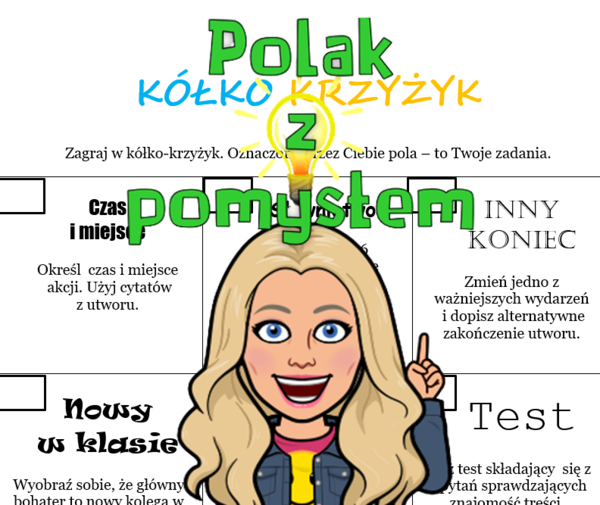 Kółko krzyżyk lekturowe