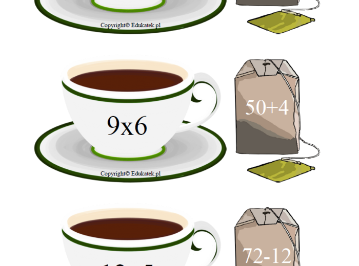 „Matematyczna herbatka”- zabawa matematyczna