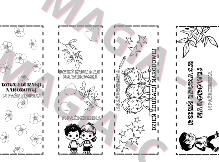 DZIEŃ EDUKACJI NARODOWEJ 14 PAŹDZIERNIKA ZAKŁADKI + LABIRYNTY