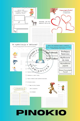 Zbiór zadań do lektury ,,Pinokio"- karty pracy bądź stacje zadaniowe