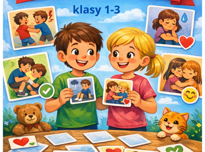 Gra Memory Życzliwość i sympatia klasy 1-3