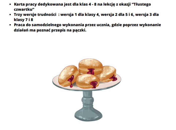 Matematyczny przepis na pączki