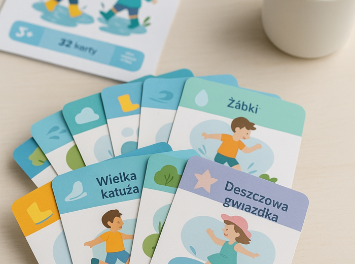 Karty ruchowe „Skacz po kałużach”