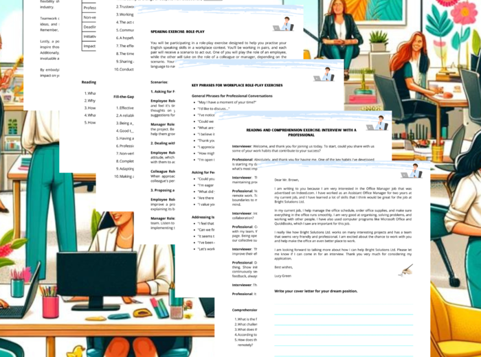 Zestaw Business English. 2 lekcje: 1.How to be a good employee? 2. How to be a good leader? B1/B2 Karty Pracy. Worksheet