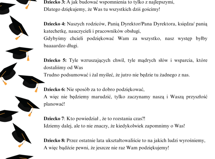 Scenriusz zakończenia roku i pożegnania (przedszkole/ klasa 3) "My się nie rozstajemy!"