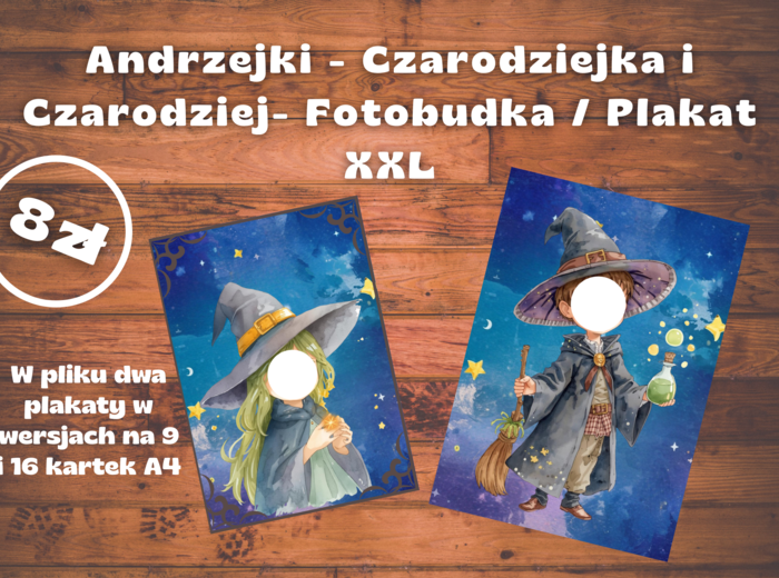 Andrzejki - Czarodziejka i Czarodziej- Fotobudka / Plakat XXL