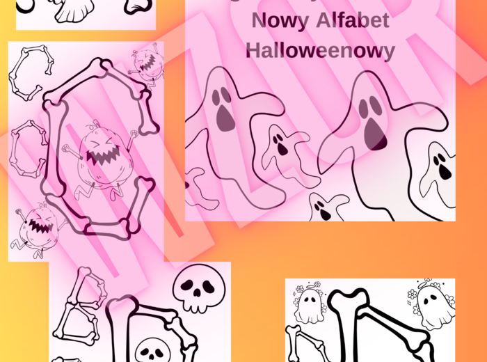 Alfabet na Halloween - Kolorowanki
