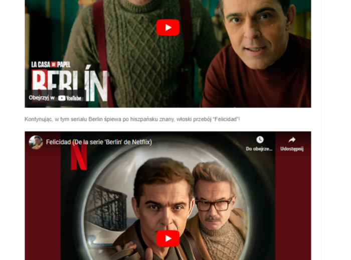 Włoska piosenka po hiszpańsku "La Felicidad" z serialu "Berlin" z serii "La casa de papel"