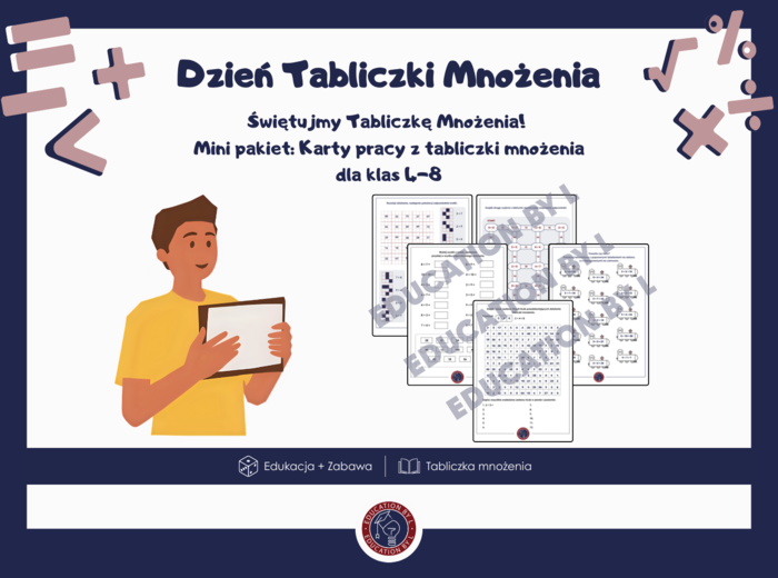 Kreatywne karty pracy do nauki tabliczki mnożenia | Angażujące ćwiczenia | Gotowe materiały do wydruku | Dzień Tabliczki Mnożenia