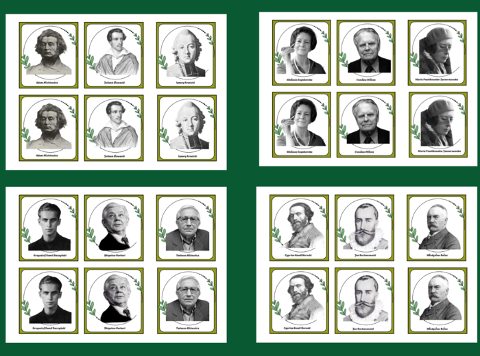 ŚWIATOWY DZIEŃ POEZJI - poeci – memory – 54 szt. – biblioteka - wersja 2