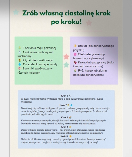 Przepis na domową ciastolinę. Ciastolina sensoryczna