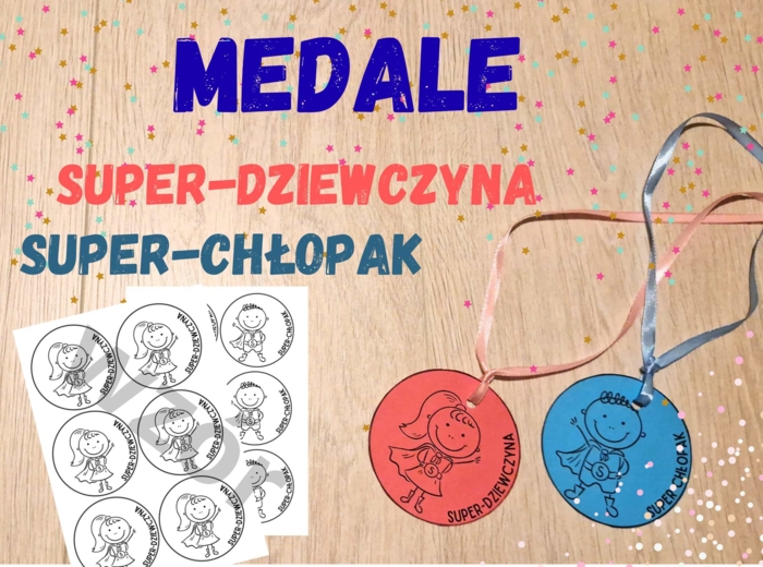 Medale SUPER-DZIEWCZYNA, SUPER-CHŁOPAK