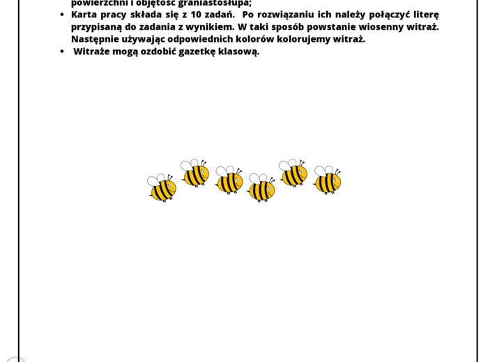 Obliczanie pola i objętości graniastosłupa - witraż.