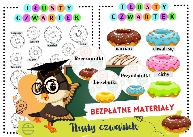 Tłusty czwartek na języku polskim. Części mowy. Ortografia