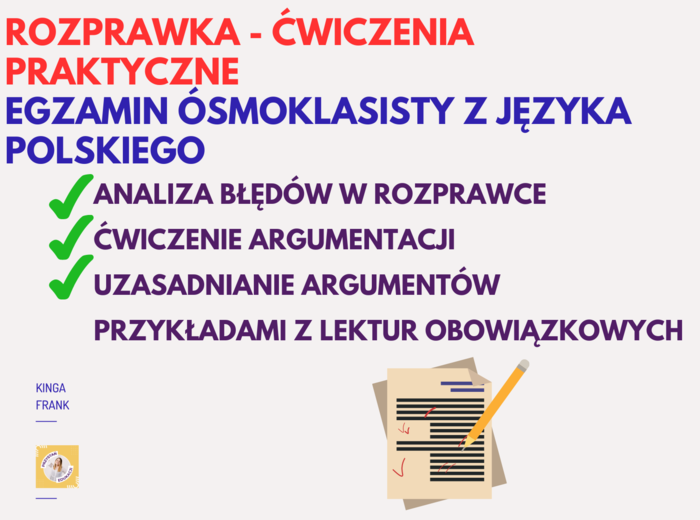 📚 Ćwiczenia redakcyjne - ROZPRAWKA na #egzaminósmoklasisty2025!