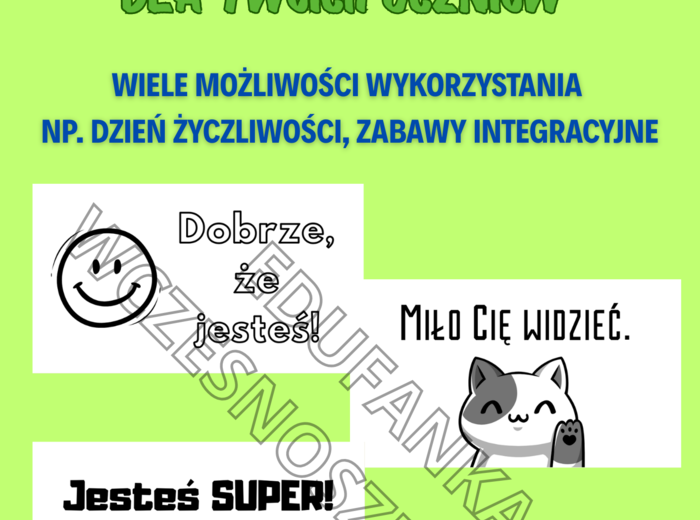 Miłe słowo - karty motywacyjne