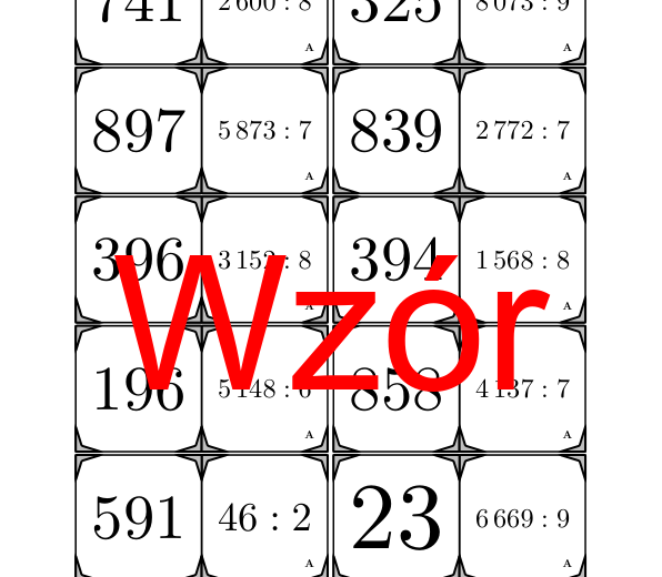 Domino - Dzielenie przez jednocyfrową liczbę | matematyka