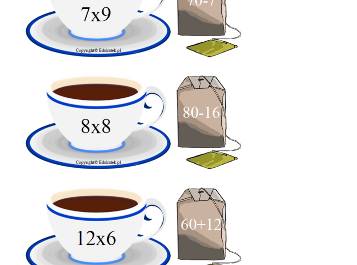 „Matematyczna herbatka”- zabawa matematyczna