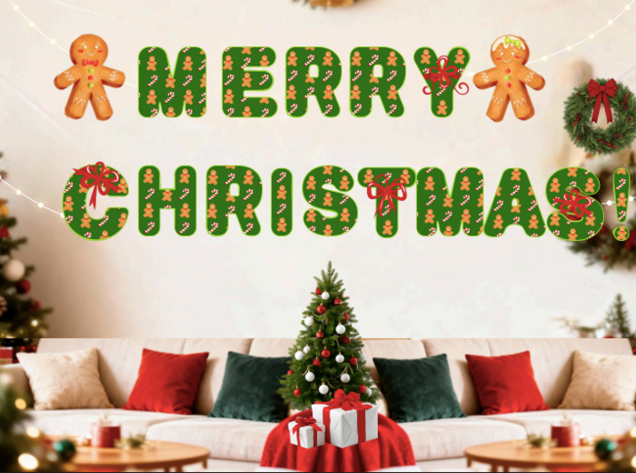 🎄 Świąteczny zestaw dekoracji – Baner „Merry Christmas” | 2 wersje kolorystyczne+ grafiki! 🎄