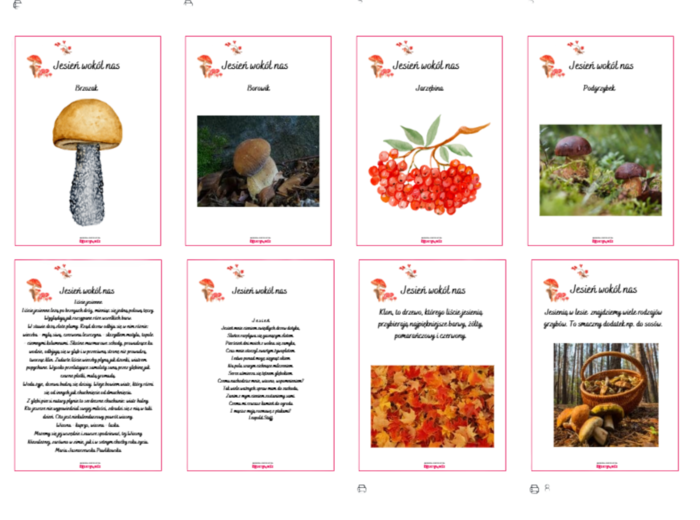 Jesienne karty do prezentacji