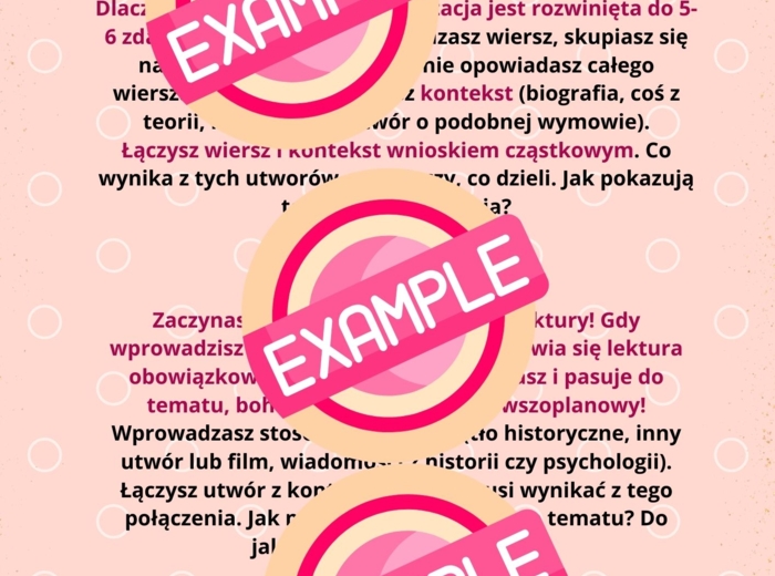 Plan rozprawki z wierszem, matura poziom podstawowy, wklejka pdf