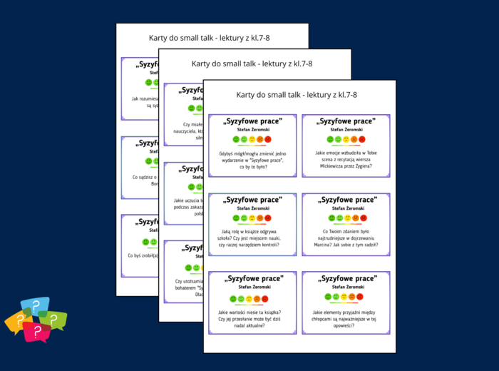 "SYZYFOWE PRACE" – Karty do SMALL TALK – lektury – gra