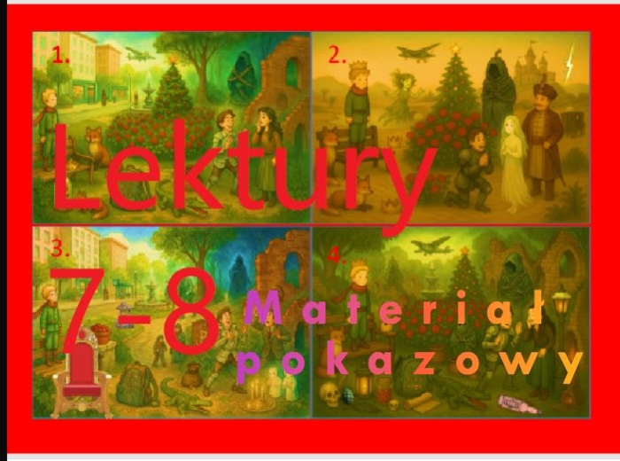 Znajdź elementy nawiązujące do lektur obowiązkowych kl. 7-8. E8