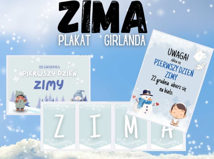 ZIMA - plakat, girlanda