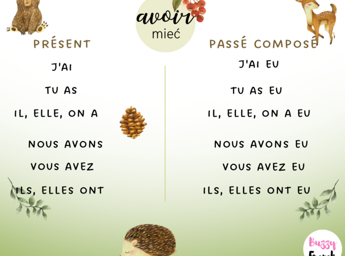 AVOIR (PRÉSENT/PASSÉ COMPOSÉ/IMPARFAIT/FUTUR SIMPLE)