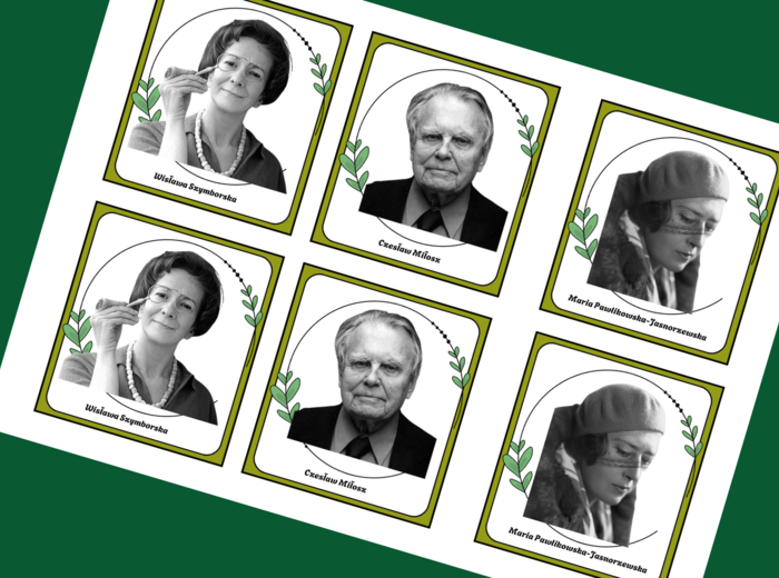 ŚWIATOWY DZIEŃ POEZJI - poeci – memory – 54 szt. – biblioteka - wersja 2