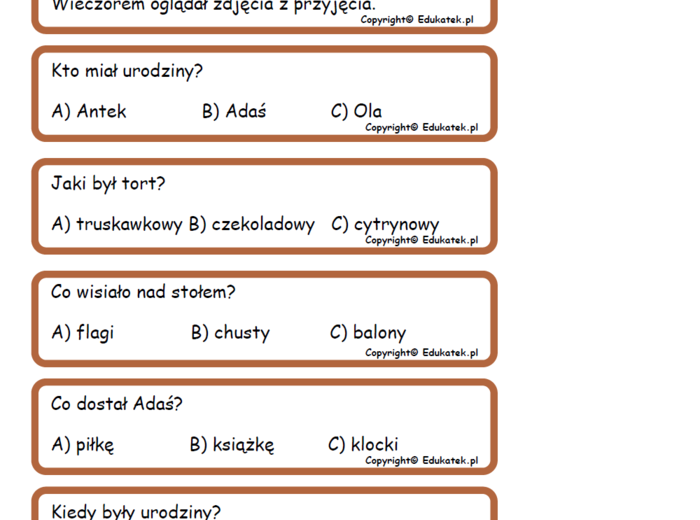 Czytanie ze zrozumieniem-poziom podstawowy