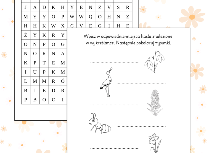 WKLEJKI wiosenne klasy 1-3 oraz zerówka