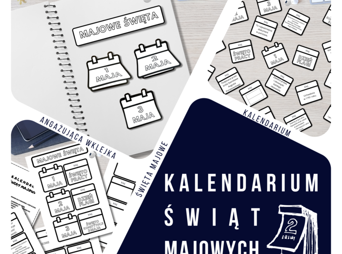 Kalendarium świąt majowych - aktywizująca wklejka