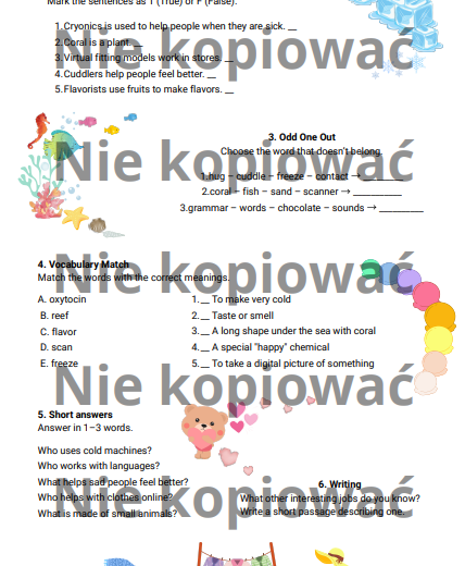 Unusual Jobs Around the World Reading & Exercises A2