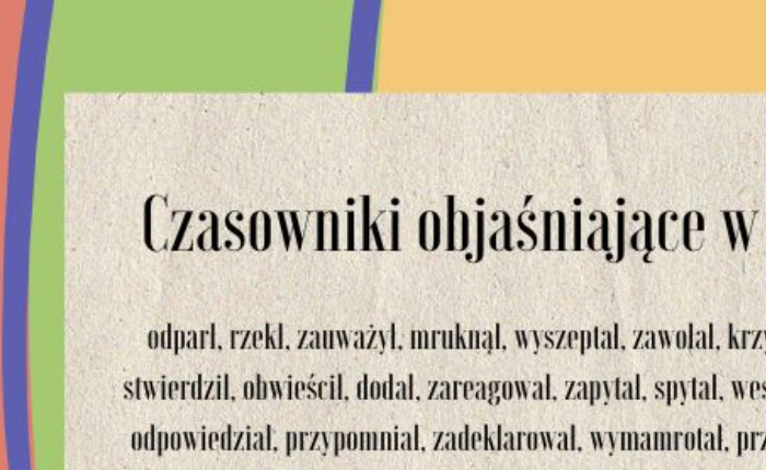 Czasowniki objaśniające w dialogach