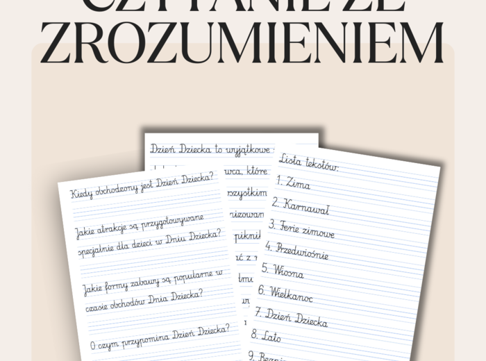 Czytanie ze zrozumieniem dla klasy I