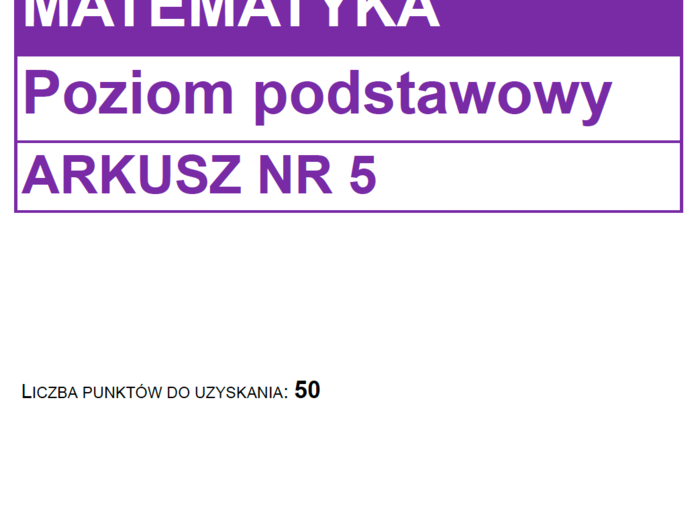 Arkusz próbny z matematyki nr 5