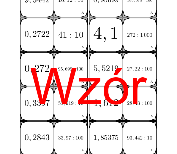 Domino - Dzielenie przez 10, 100 i 1000 | matematyka
