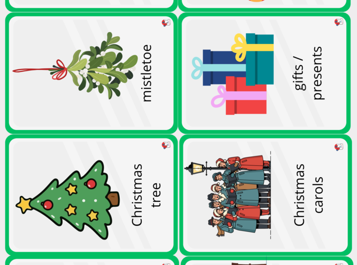 CHRISTMAS CHALLENGE klasy 4-8 *GRY*31 Flashcards* Zagadki* Karty pracy* Kolorowanki*- OGARNIJ ŚWIĘTA JEDNYM PLIKIEM 50str.