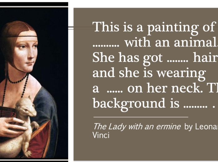 Angielski. Opisywanie obrazów - test z lukami