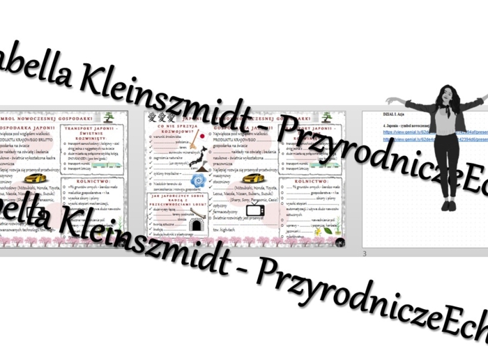 Minizestaw na temat „Japonia - symbol nowoczesnej gospodarki” – sketchnotka + karta pracy w power point + gratisowy link do prezentacji multimedialnej niekomercyjnej wykonanej w genial.ly do indywidualnego pobrania i użycia do celów niekomercyjnych. Geog