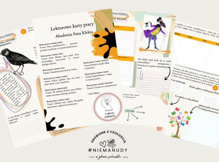"Akademia Pana Kleksa" lekturowe karty pracy