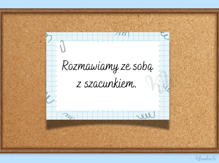 Zasady klasowe „W NASZEJ KLASIE…” - wersja 2