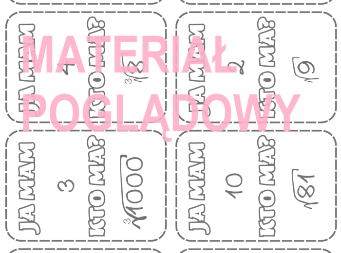 Ja mam...., kto ma...? - obliczanie pierwiastków