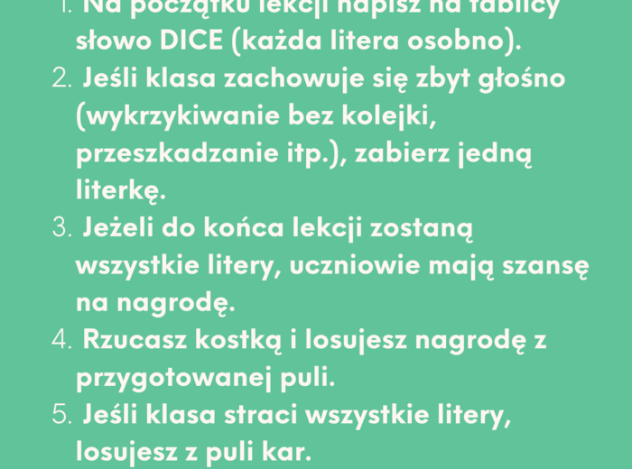 Class Dice – klasowy system nagród i kar