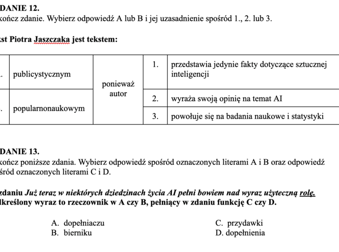 E8 - czytanie tekstu popularnonaukowego/publicystycznego