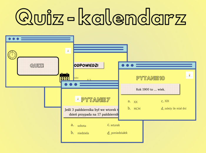 Quiz - kalendarz